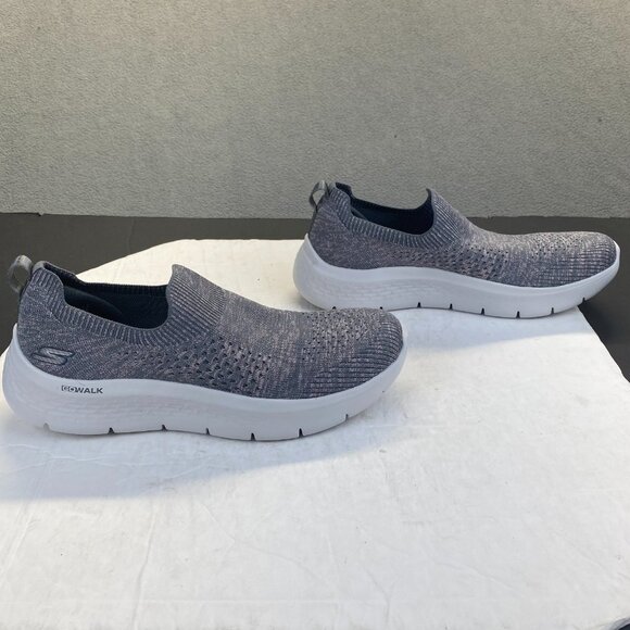 Skechers GO WALK Flex Knit Dark Gray Comfort Running Shoes Womens Size 10 - Picture 12 of 12